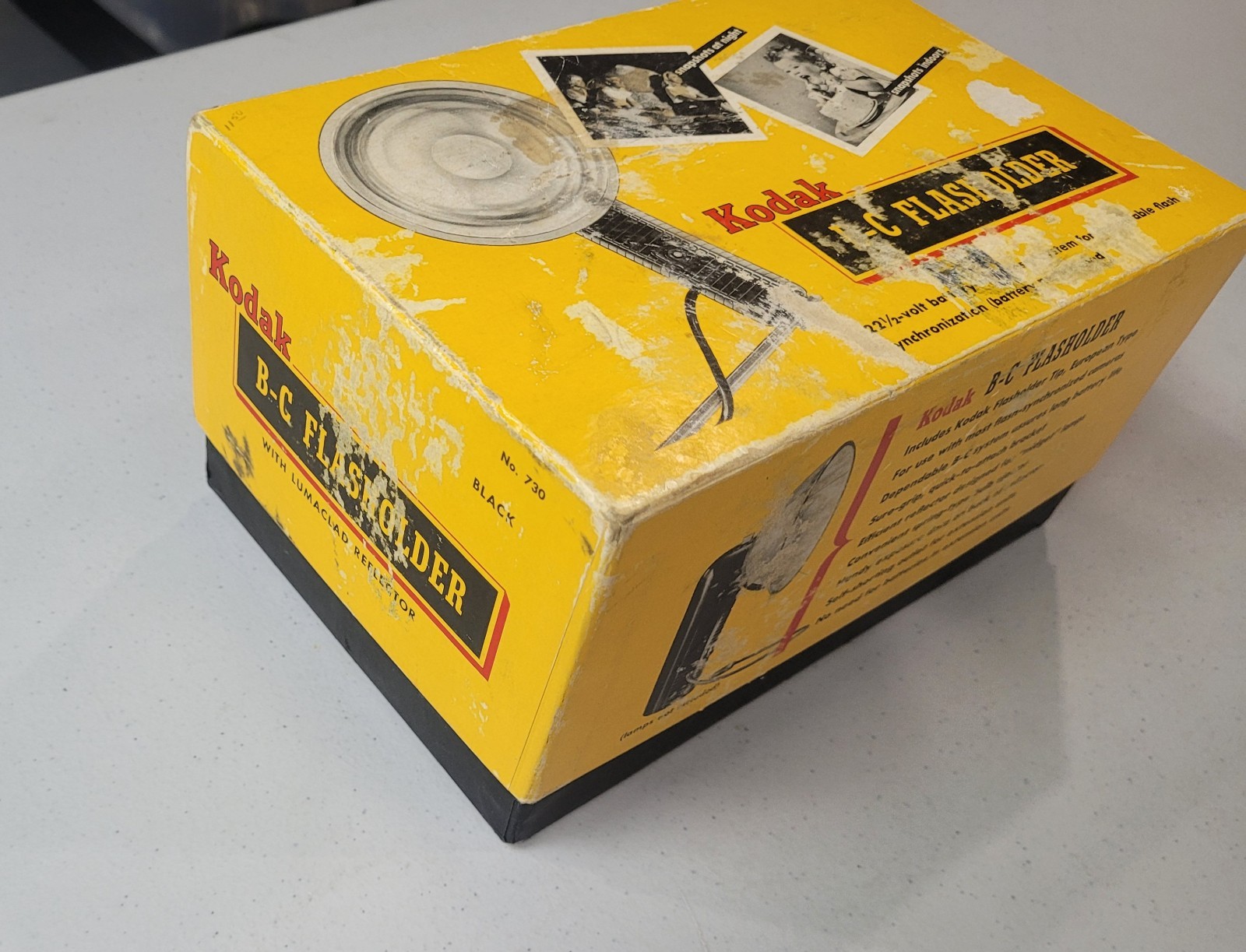 Vintage Kodak B-C Flasholder No. 730 with Lumaclad Reflector Box Manual Flash