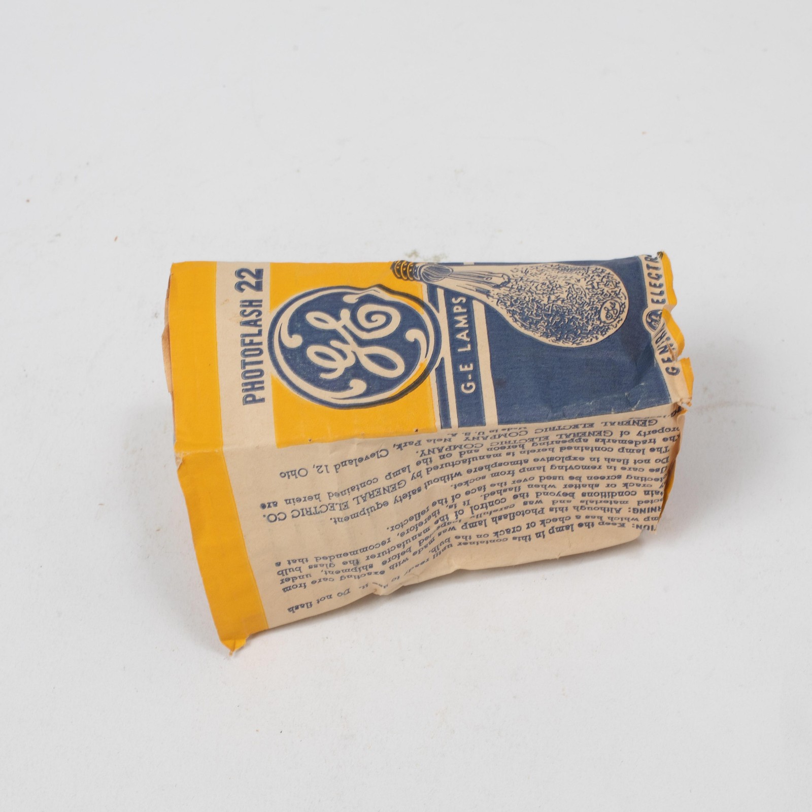 Vintage GE Photoflash Lamp 22 USA Photo Flash Bulb General Electric Boxed Bulb