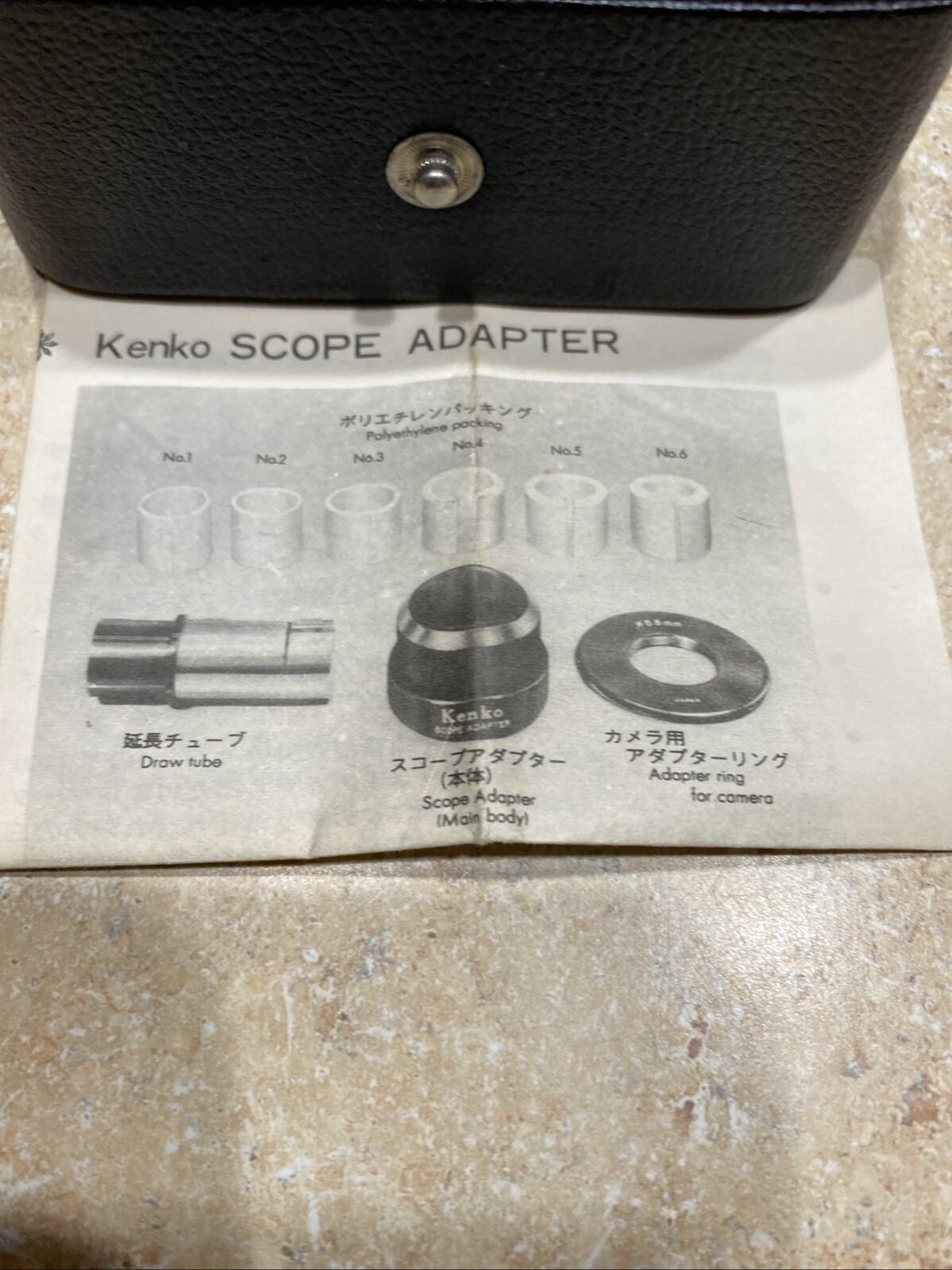 Kenko SCOPE Adapter lens attachment ~ Japan ~ Vintage Kit w/ Manual