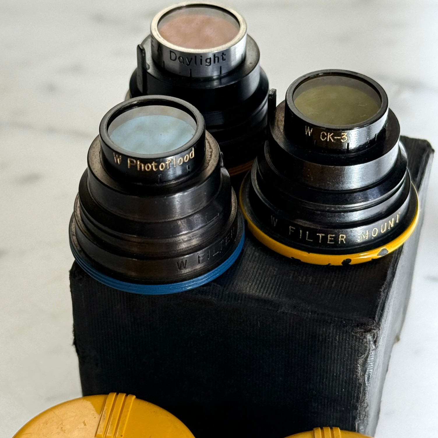 Vintage Kodak 16mm Cine Wratten Lens Filters – CK3, Daylight, & Photoflood w Box
