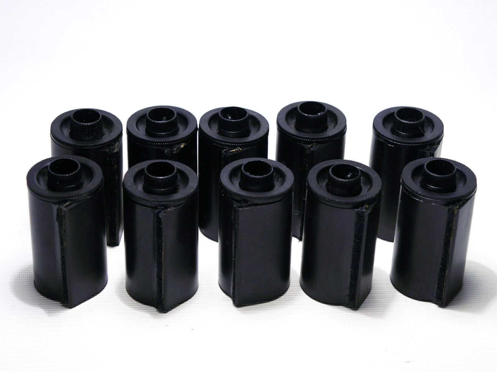 10 Ten USSR Soviet reloadable Plastic 35mm Film cassettes film canisters.