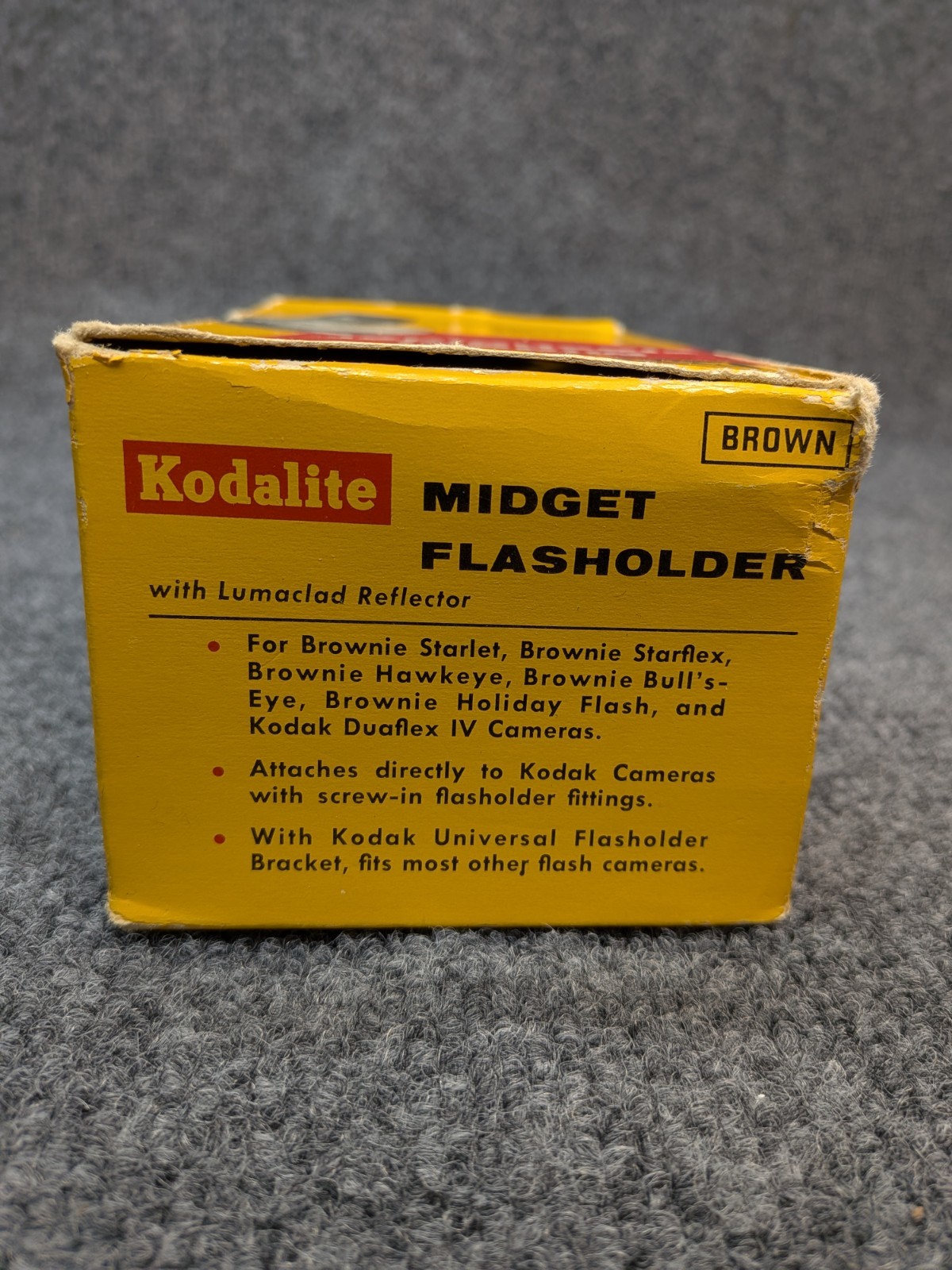 Vintage Kodak Kodalite Midget Flasholder w/ Box Camera Flash Lumaclad Reflector