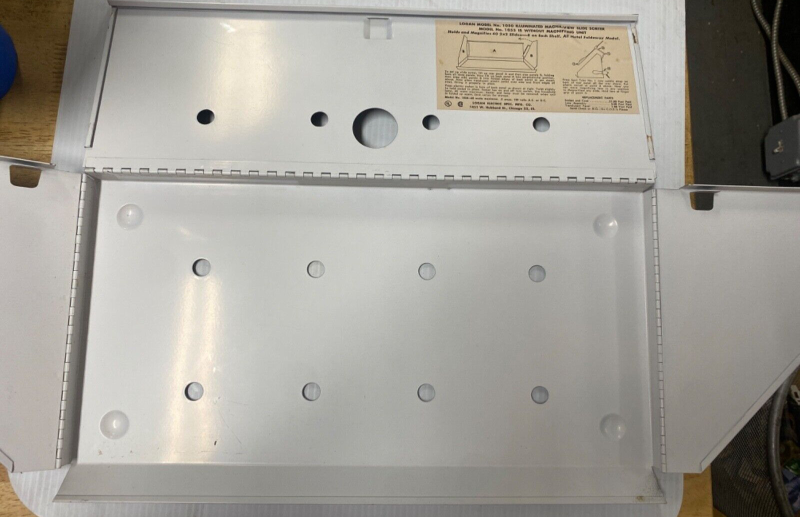 LOGAN ILLUMINATED SLIDE SORTER E-Z VIEW WITH ORIGINAL BOX #1055 ***NO LIGHT