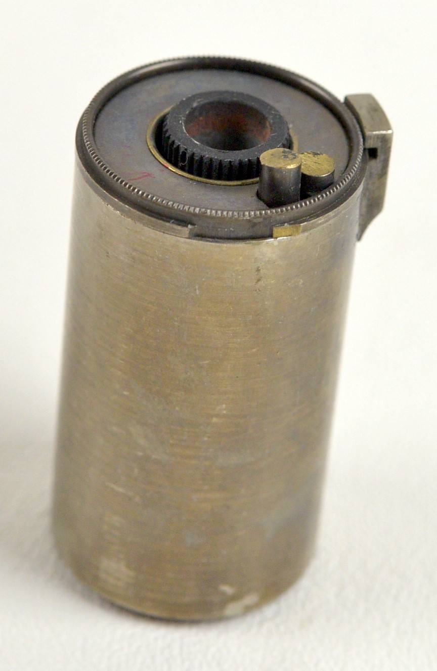 Vintage Reloadable Brass 35mm Film Spool Cassette