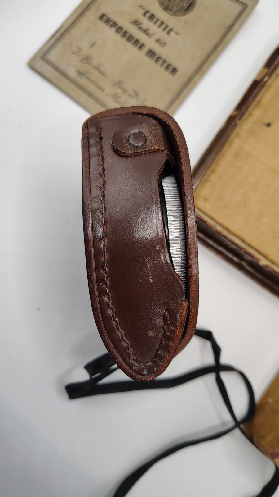 Vintage DeJur Critic Model 40 Exposure Meter Tested Working w/ Original Box Case