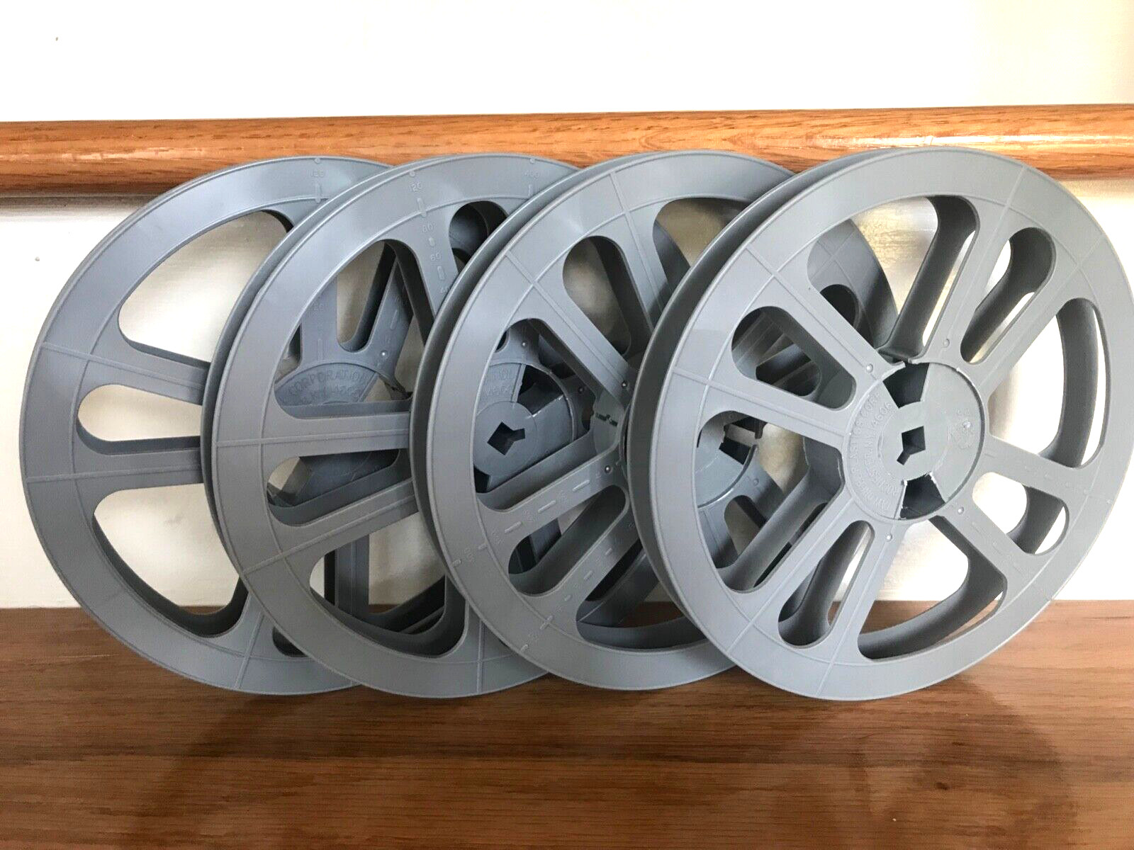 16mm 400 ft. BRAND NEW Grey Plastic Movie Film Reels – 4-Reel Pack 16mm 400′