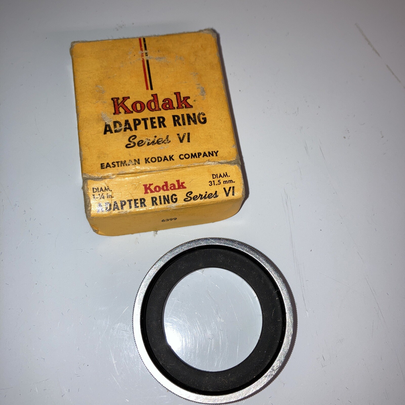 Vintage Kodak Single Adapter Ring Series VI (6) and Omag Lense/Filter & Pouch