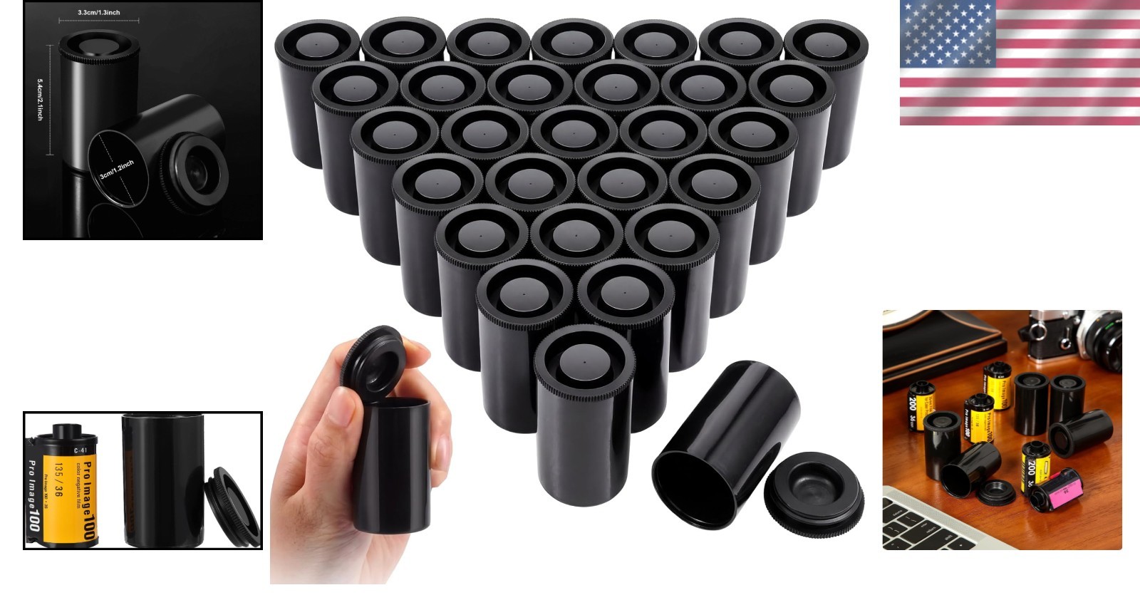 Versatile 30-Piece Plastic Canister Set – Ideal for Organizing Films and More