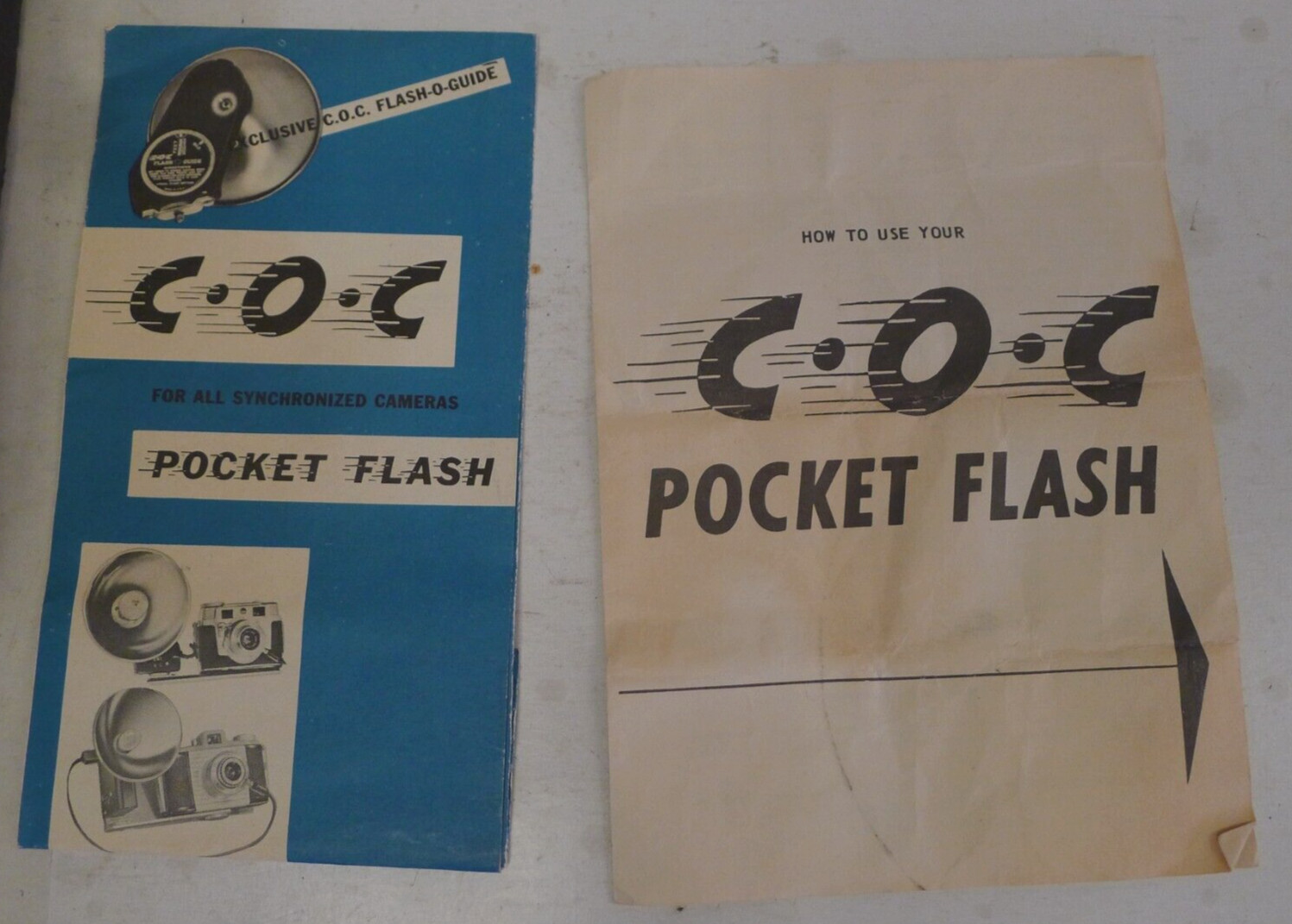 C.O.C. Standard Pocket Flash kit Model JBC with Box & Manual – Vintage