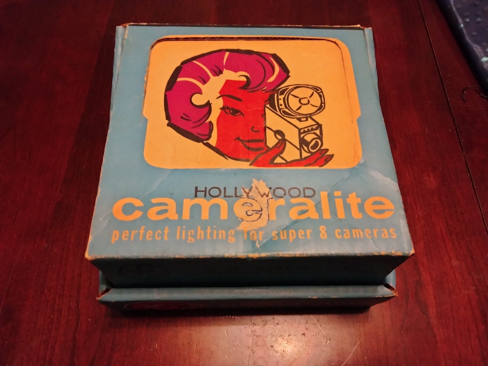 HOLLYWOOD CAMERALITE Model 919 Vintage Working GE TOPMOUNT for Movies/Cameras
