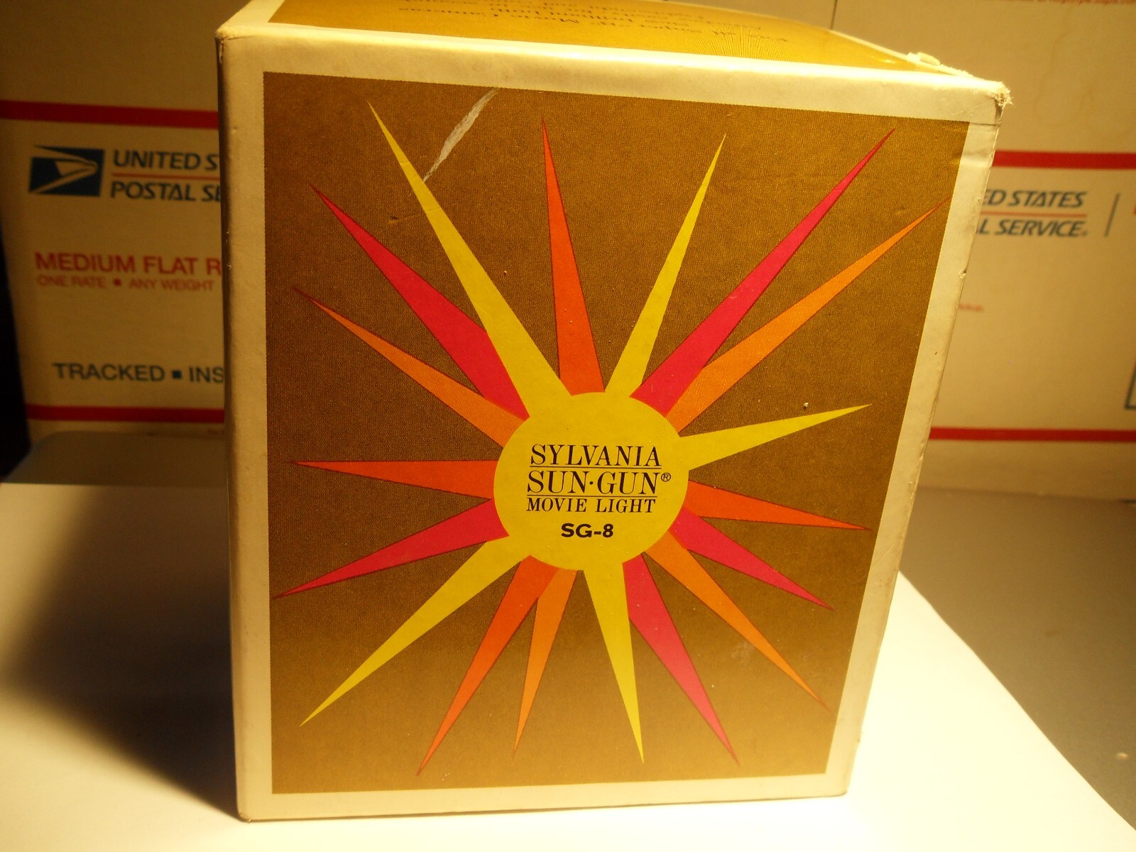 Vintage Sylvania Sun Gun S.G.VIII 650w 120v Tested Works W/ Extra Bulb & Box
