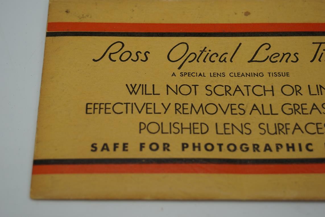 Ross Optical Camera Lens Tissue Envelope Advertising