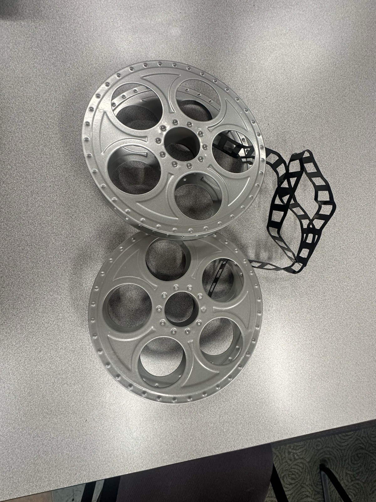 Vintage Metal Film Reels w/ Film Strip & Reel Strap wall decor