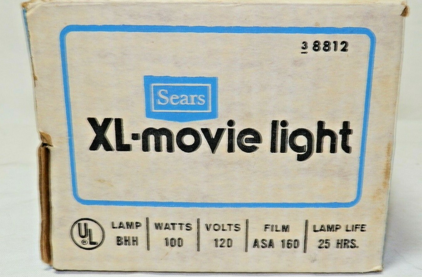 VINTAGE SEARS XL-MOVIE LIGHT-100 Watts 120 Volt -For Movie Or Stills, Excellent