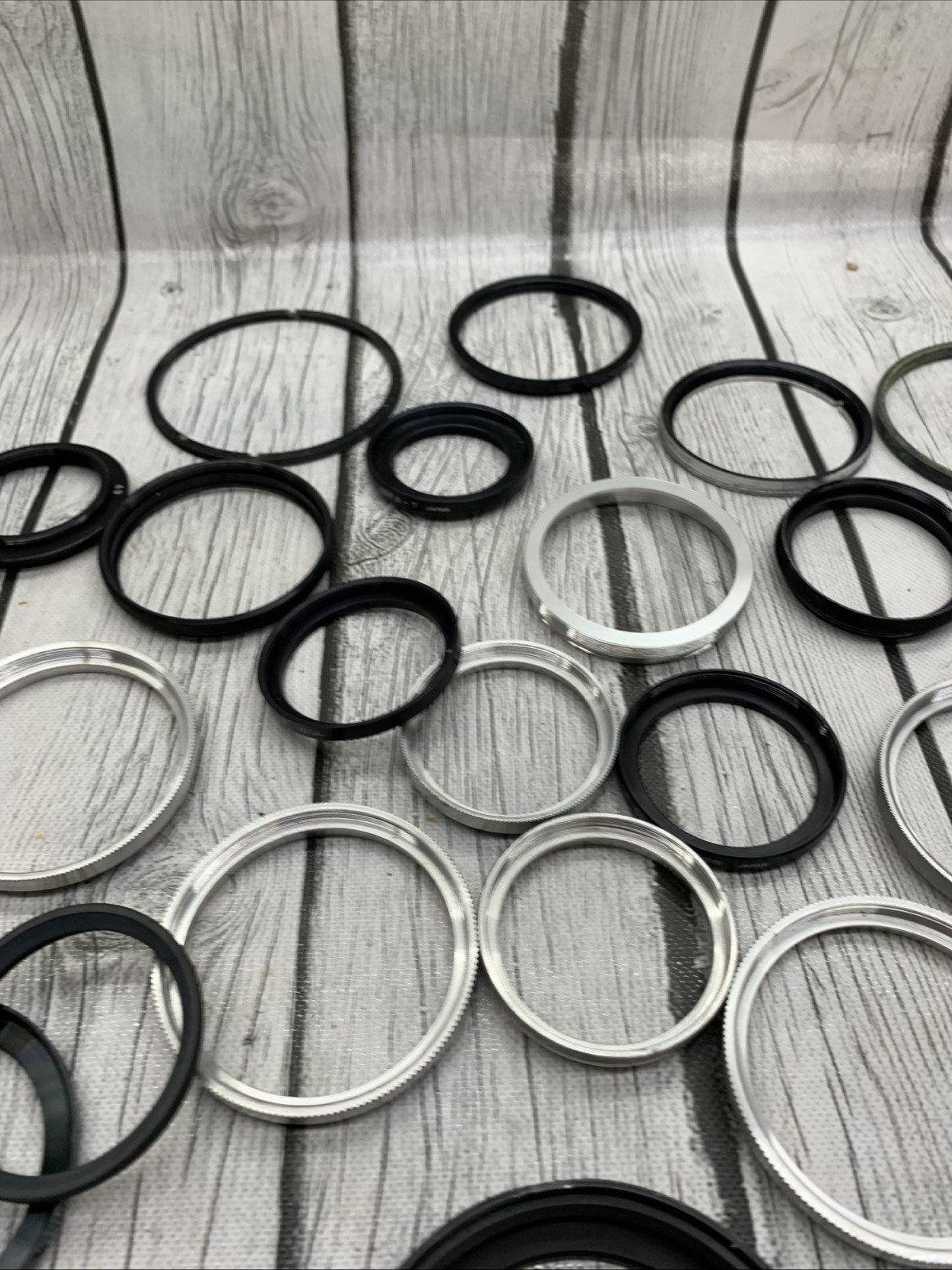 Vintage lot Camera Parts Hoods Caps Lens Adapters 36 pieces