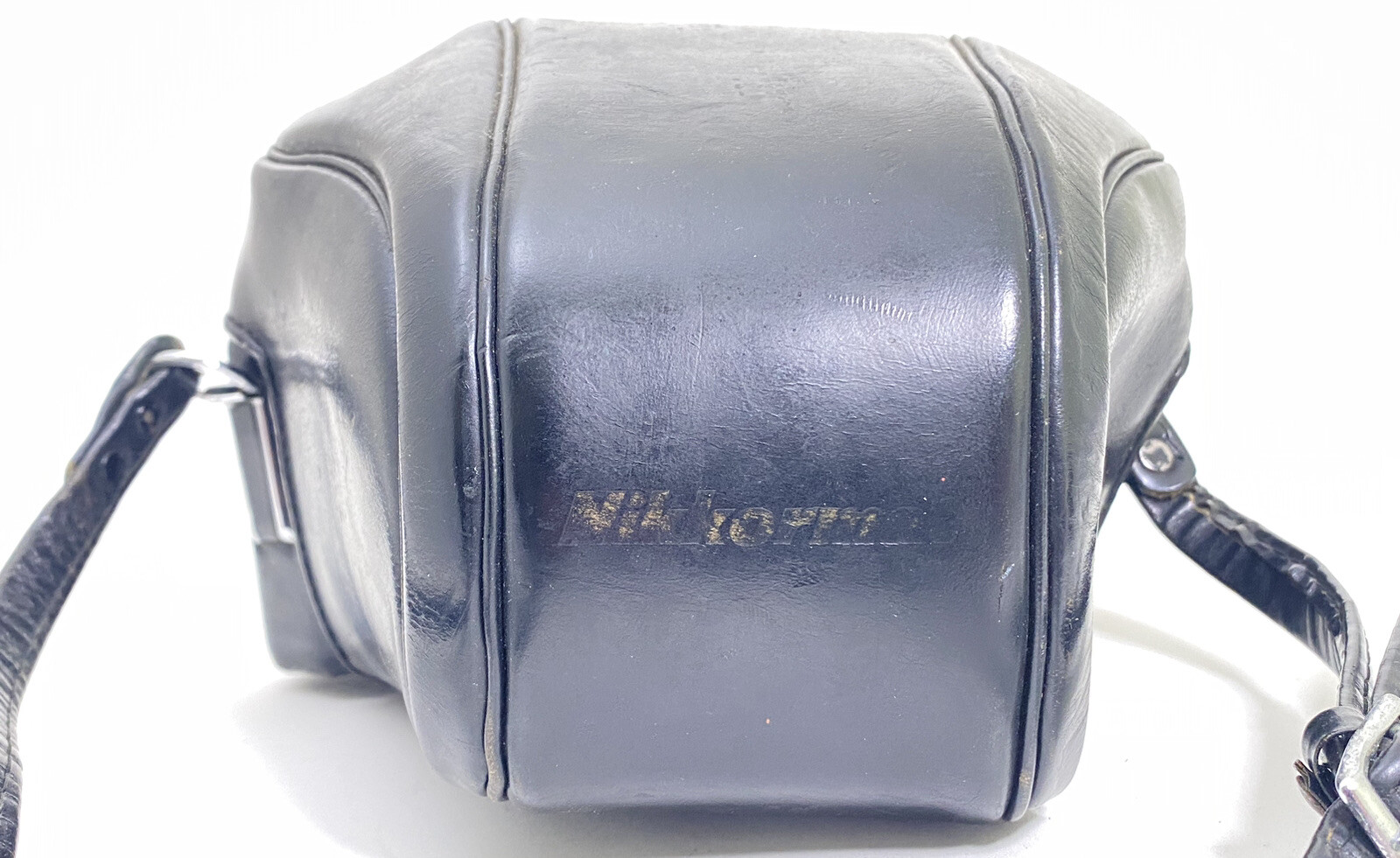 Vintage Genuine Nikon Nikkormat Black Leather Fitted Hard Case ~ Japan made