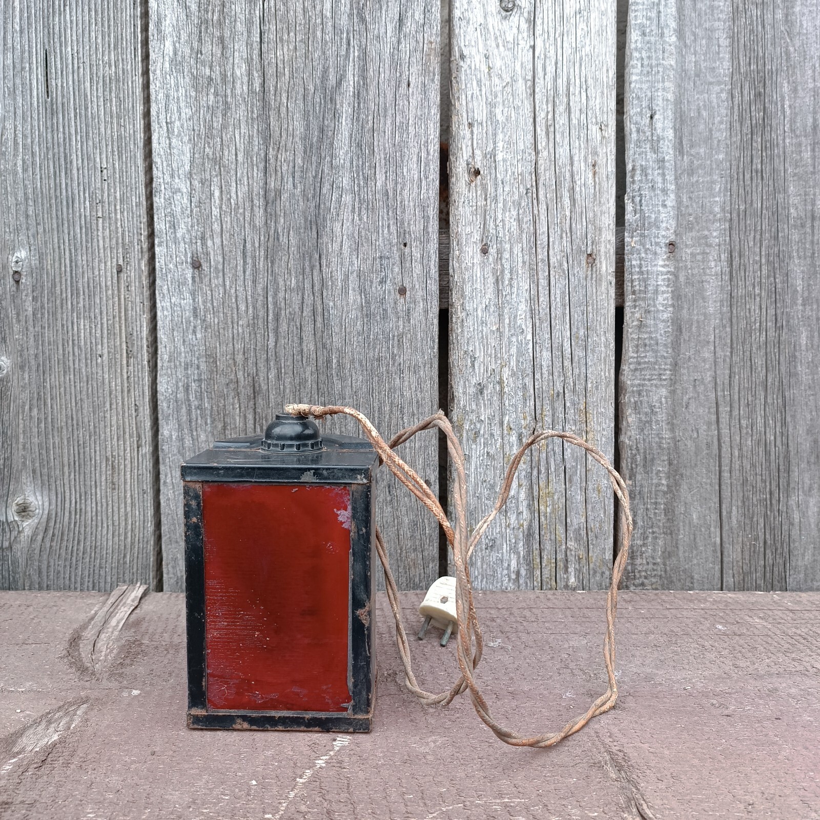 Soviet rich antique red lantern for photo printing 1980s USSR antique.