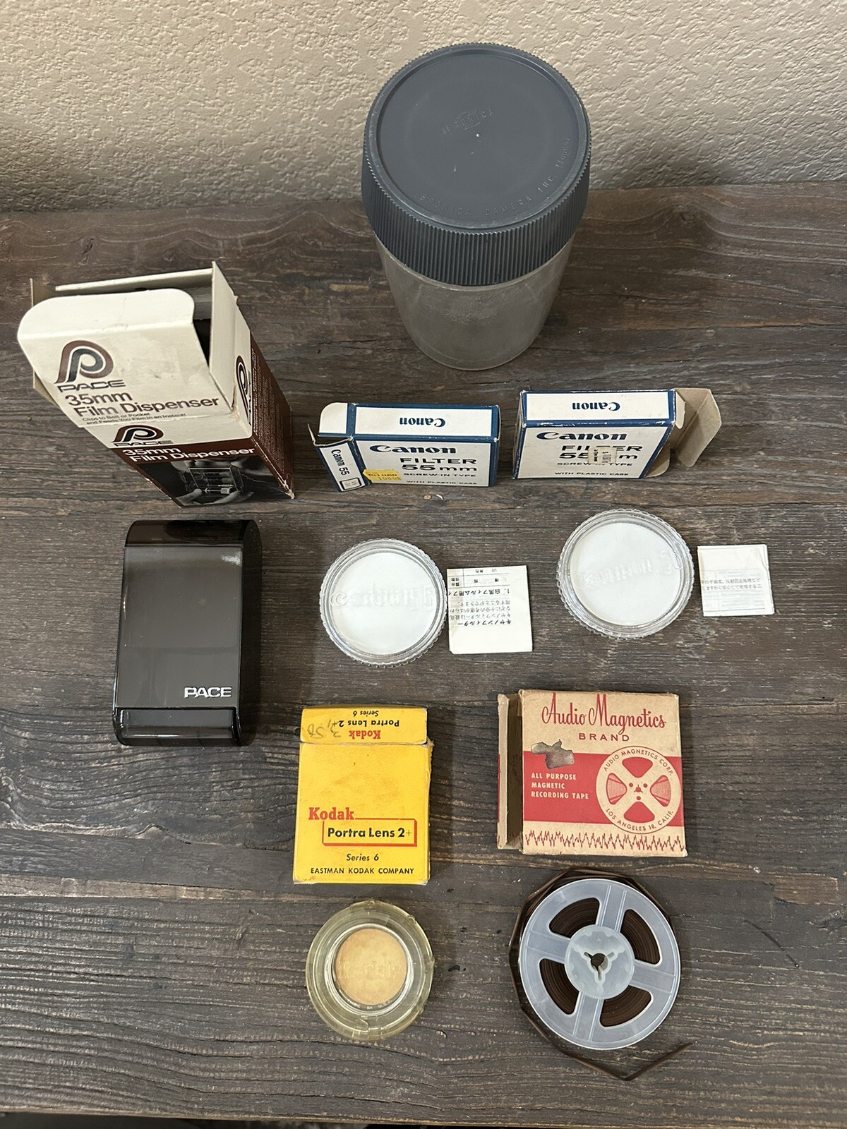 Lot of Vintage Camera & Film Accessories Vivitar Kodak Canon Filters Etc