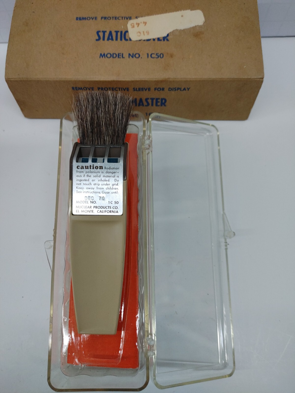Vintage Staticmaster Brush Model 1C50 w/ Original Box (NEW OLD STOCK OPEN-BOX)