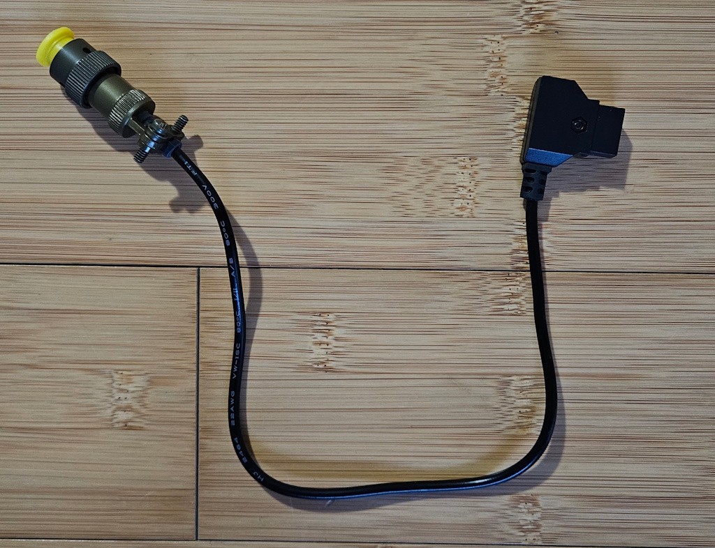 Canon Scoopic 16MN 16MS Power Cable, Unregulated D-Tap, ~45cm (18″)