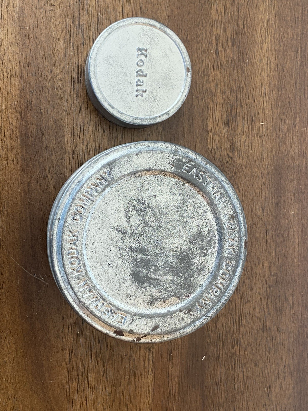 Vintage EASTMAN KODAK 35mm Round Metal Film Tin Canister 4″ + 2” Canister