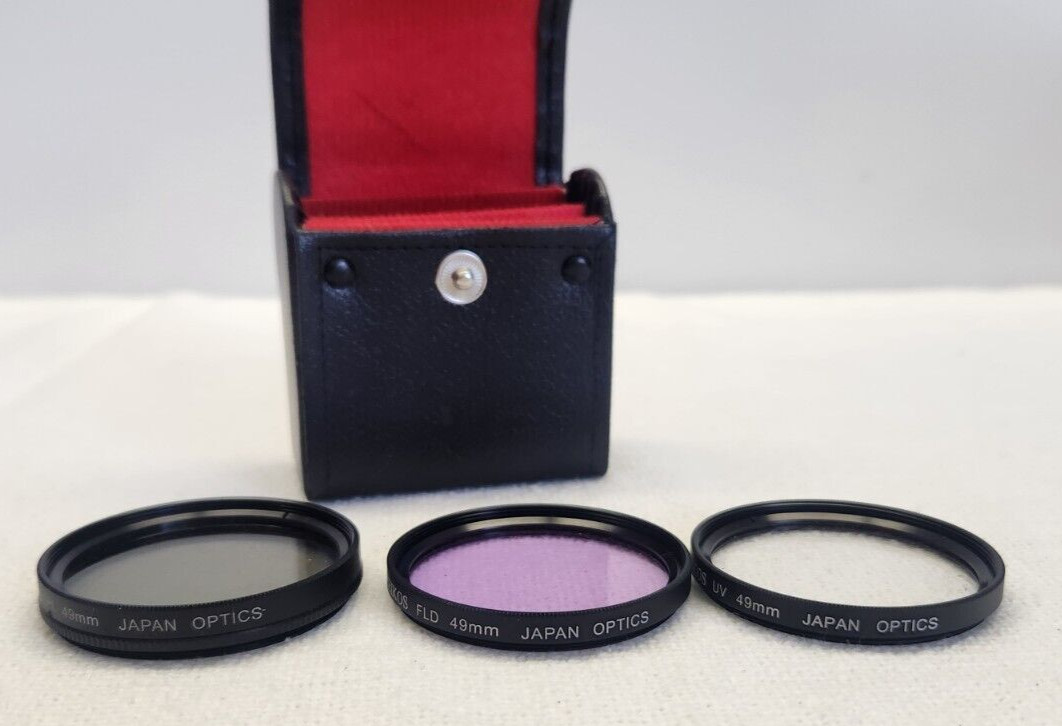 Vtg Lot Camera Lens Filters Zeikos Kodak 49mm 52mm Step Up Rings Old Photography