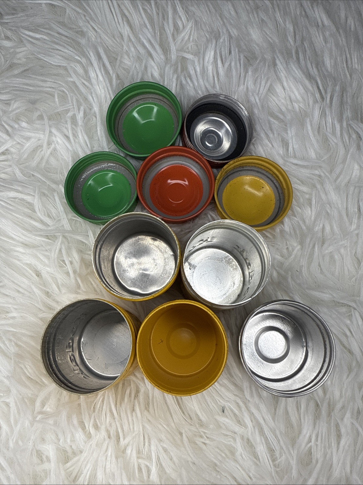 Lot of 5 Vintage Metal Kodak 35mm Film Canisters Yellow, Red, Silver, Green