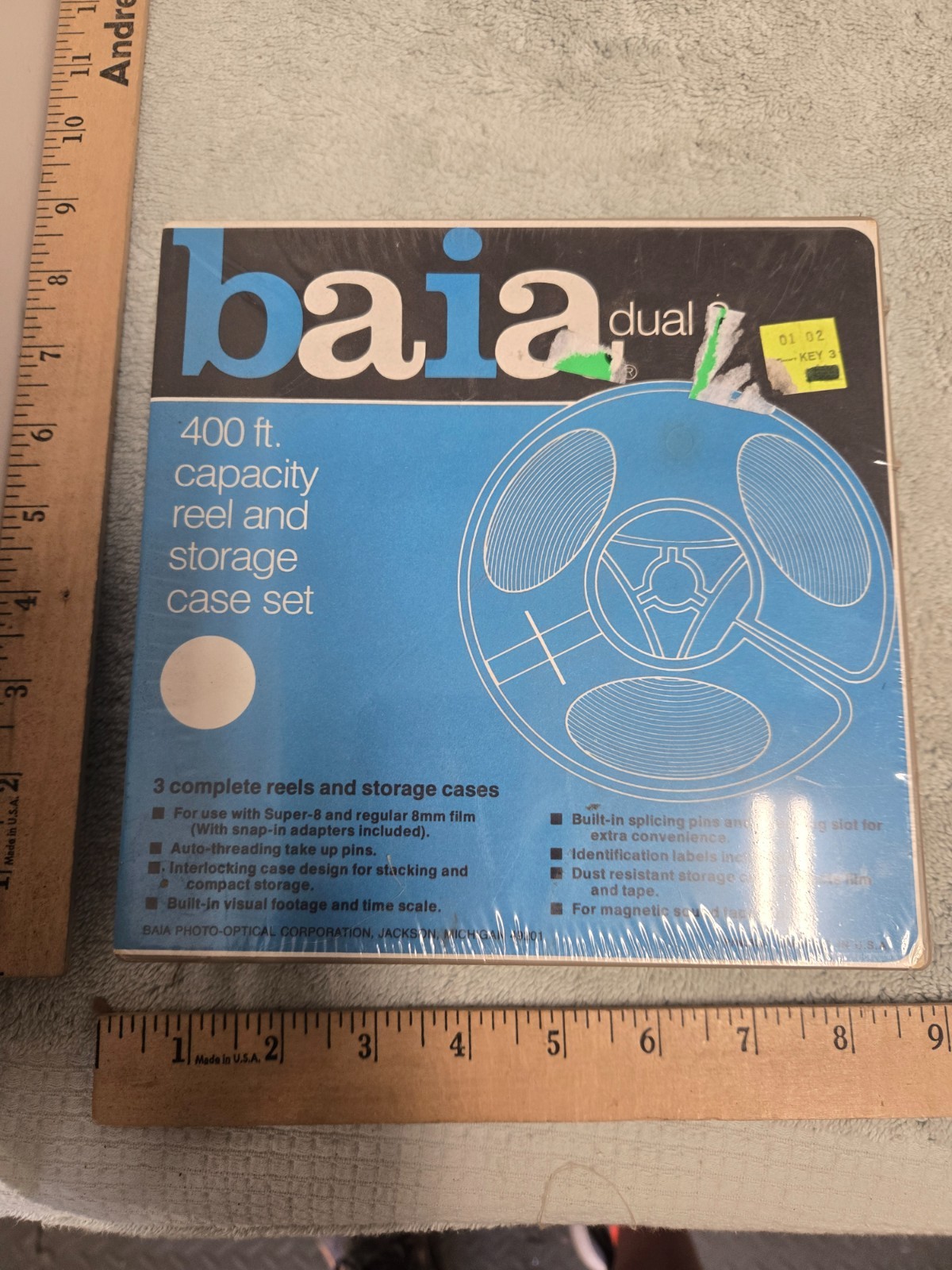 baia dual 8 capacity reel & storage case set, sealed, 3 bins, undated