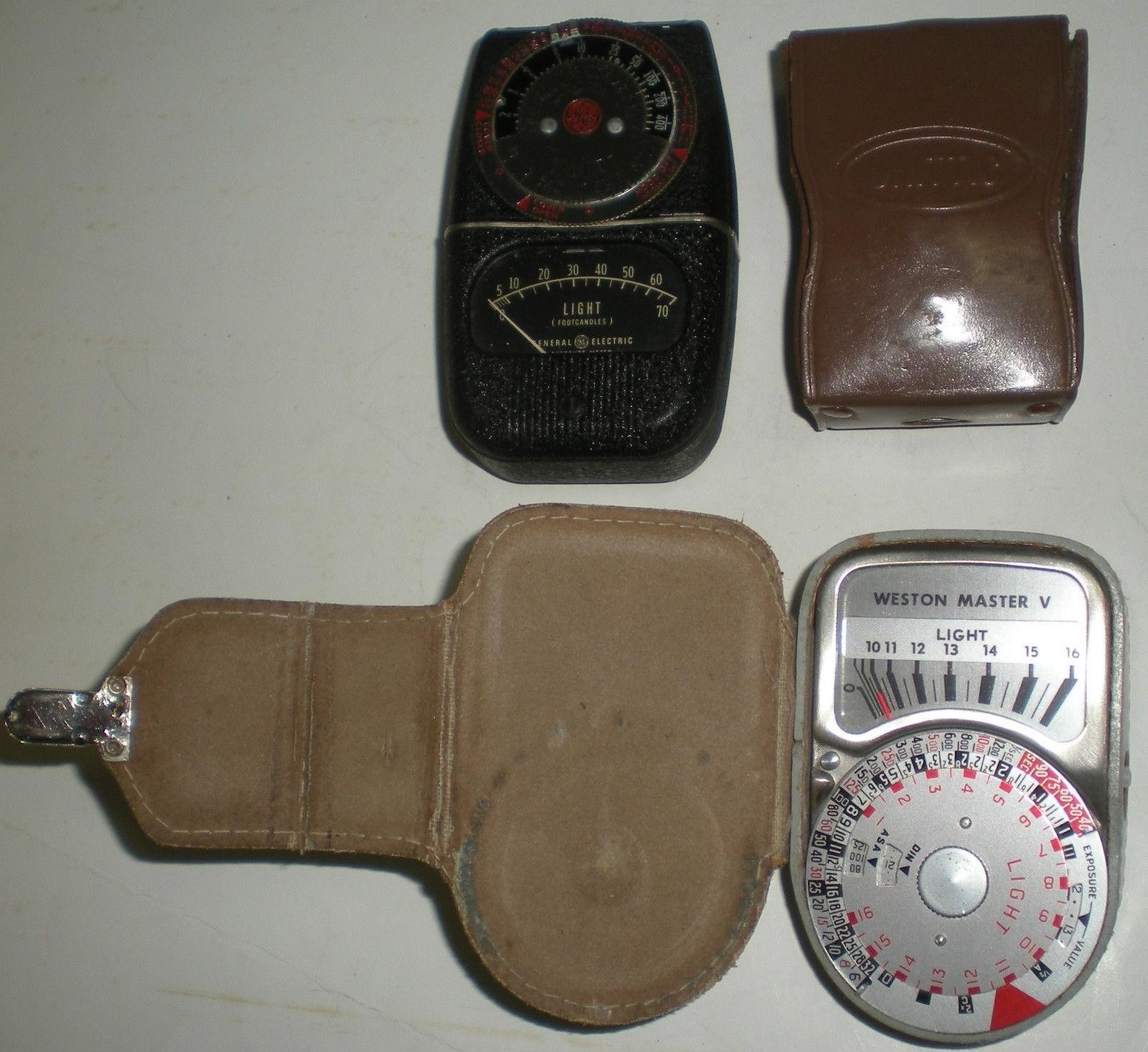 CAMERA VINTAGE LIGHT METER LOT OF 3 GE DW-68 WESTON 748 UNITTIC SHOWAKODEN 31