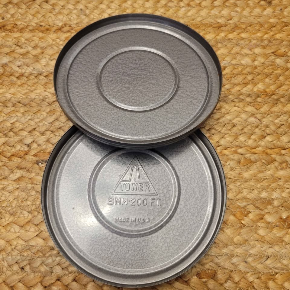 Vintage Tower Brand 8mm Or 16mm Motion Picture Original Storage Canister