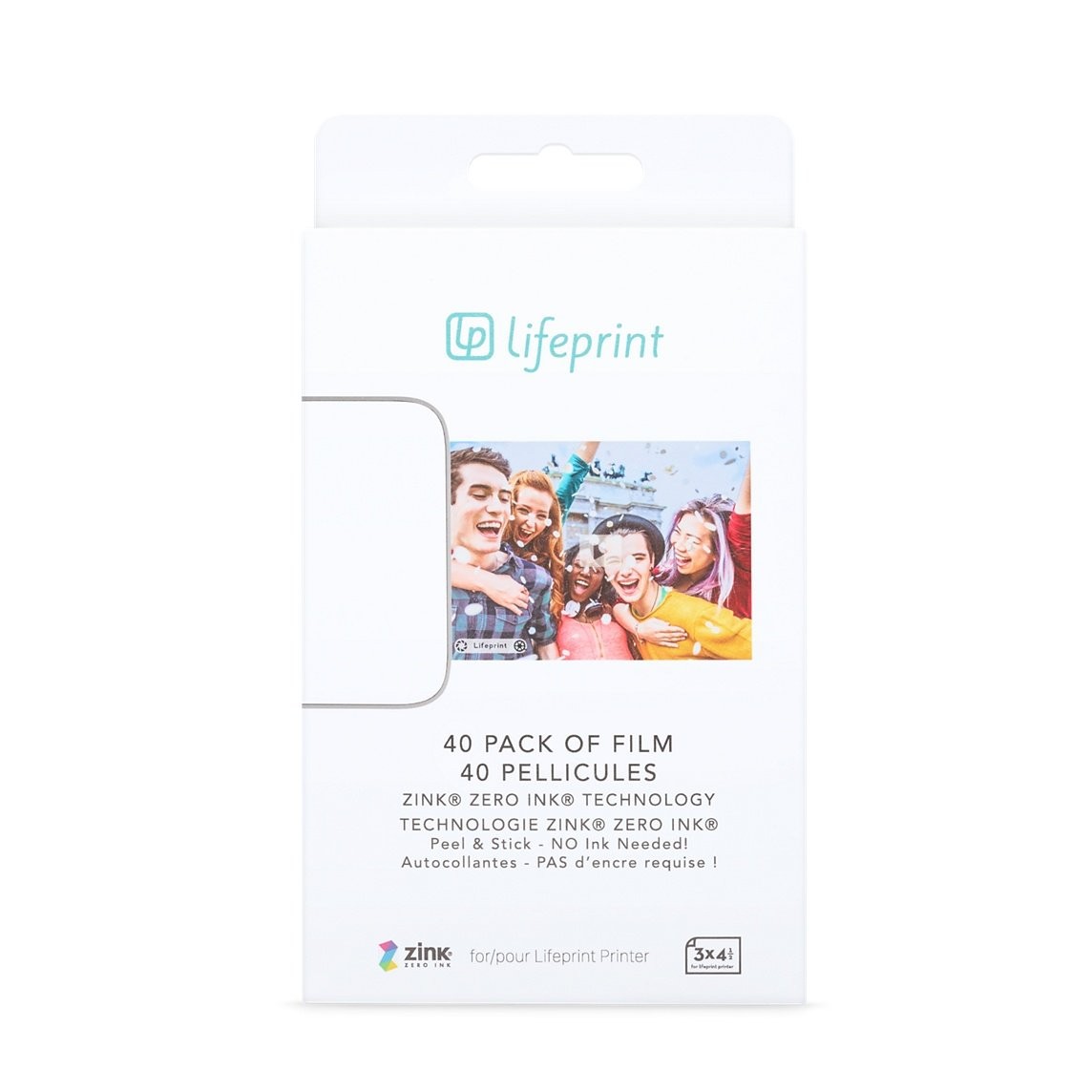 40 Pack of Film for Augmented Reality Photo and Video Printer. 3×4.5 Zero Ink…