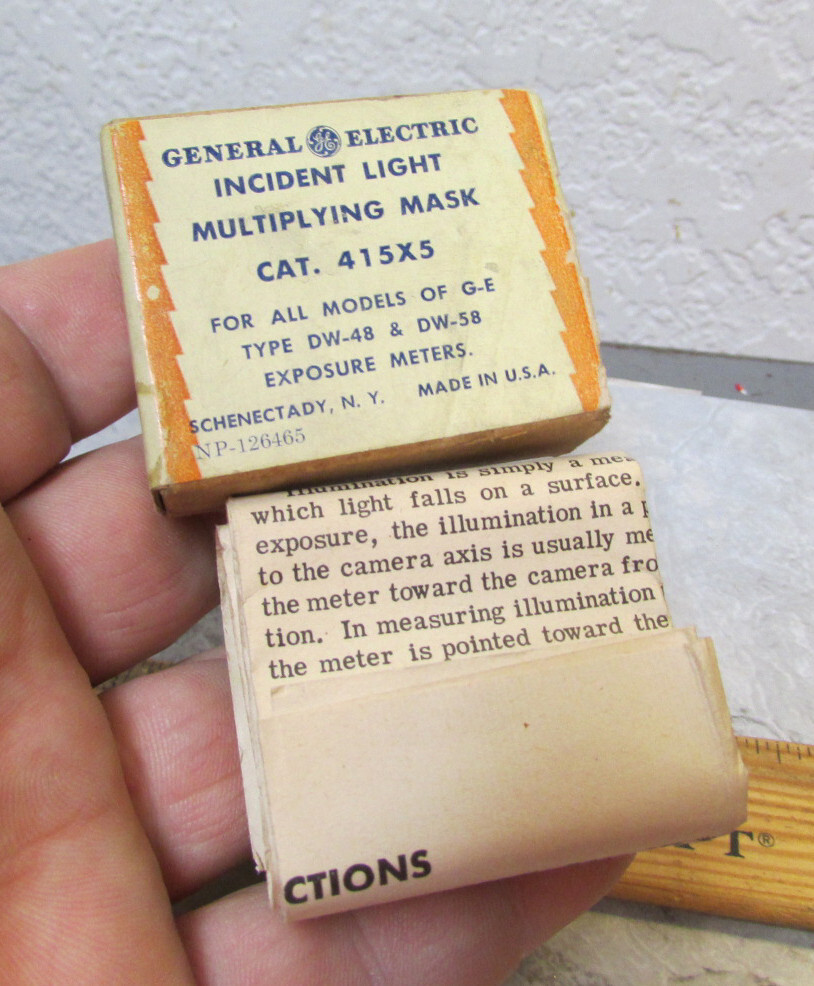 Vintage General Electric GE Multiplying Mask 415×5 ratio 100:1 in original box