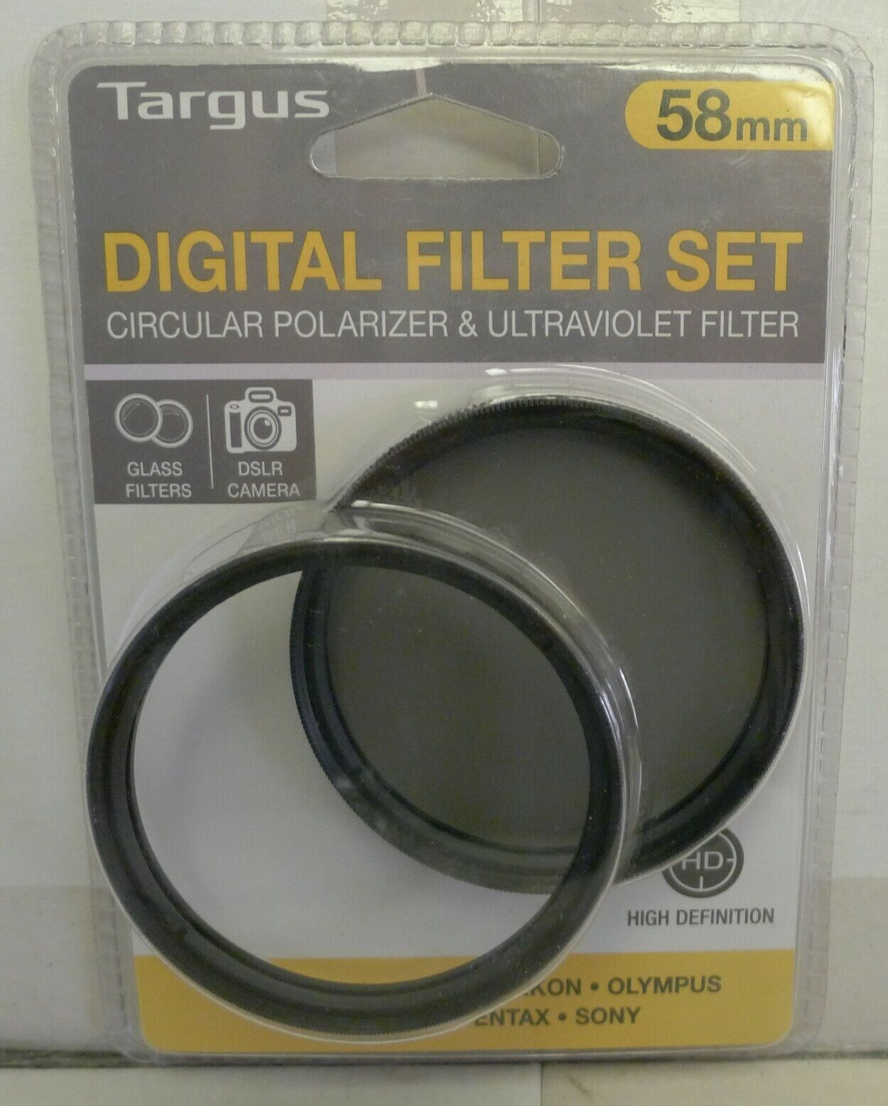 Targus 58MM HD Digital Filter Set Polarizer & Ultraviolet TG-58C – NEW