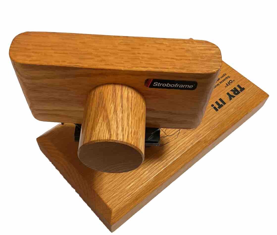 RARE Wooden Camera Salesman Sample Stroboframe Quick Release Set