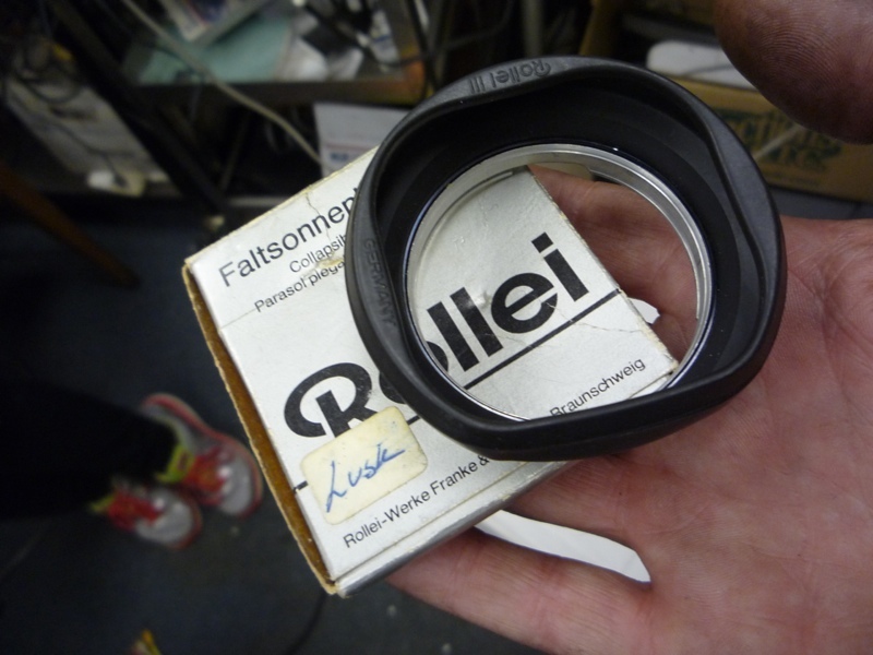 ROLLEIFLEX ROLLEI FALTSONNENBLENDE COLLAPSABLE SUN SHADE BAYONET III LEEN