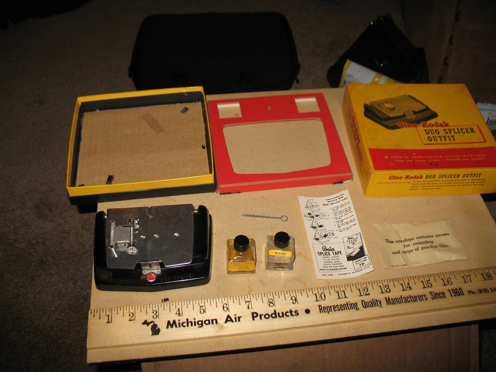 VTG CINE-KODAK DUO SPLICER OUTFIT BOX 8 & 16mm FILM SOUND & SILENT MOVIE CAMERA