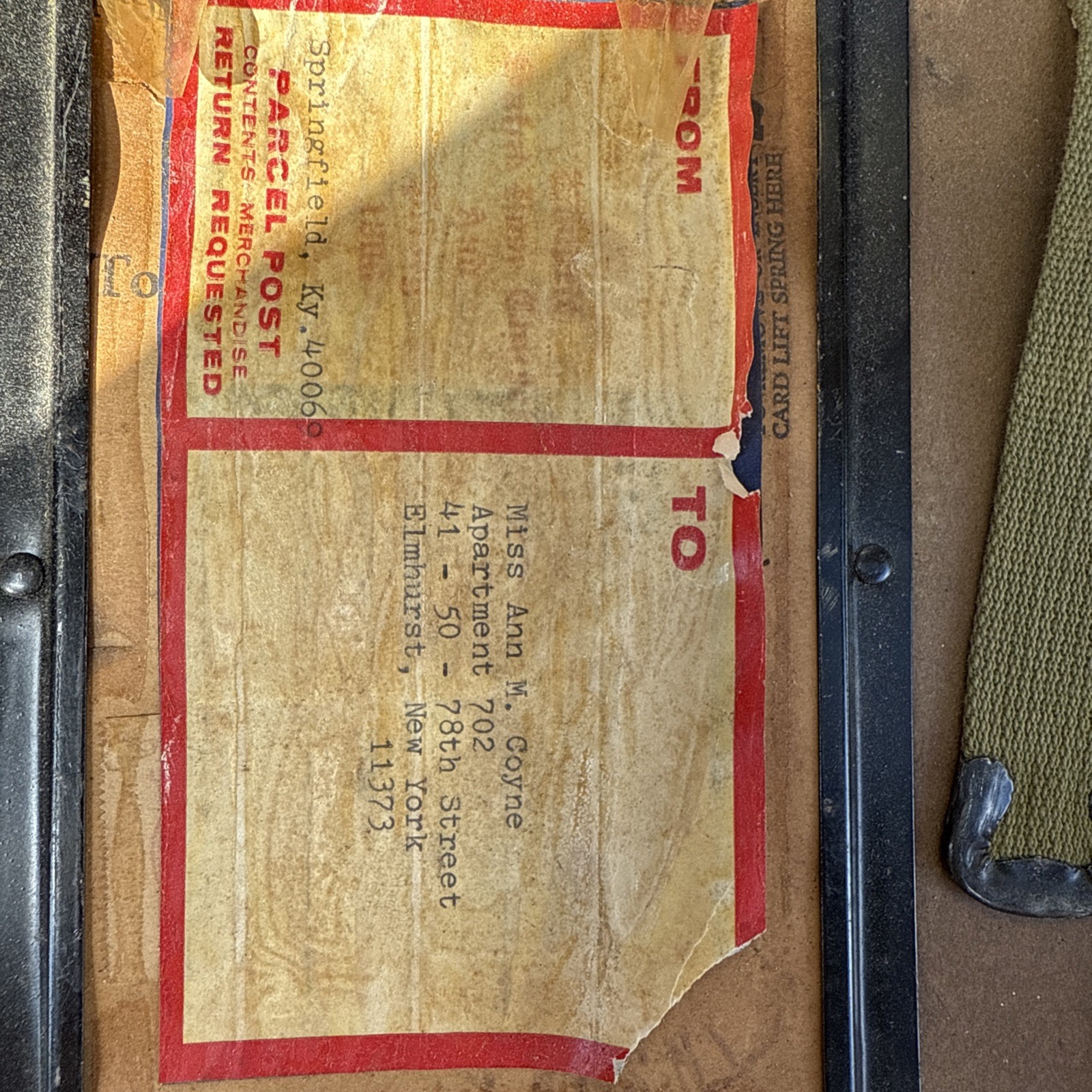 VINTAGE Film Reel Canister Case Shipping Box Mailer, Great Patina