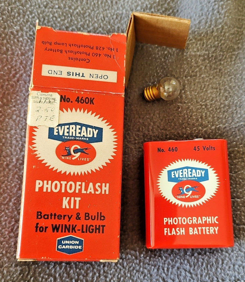 1960’S Eveready Battery And Bulb Photoflash Kit #460K In Original Box Prop
