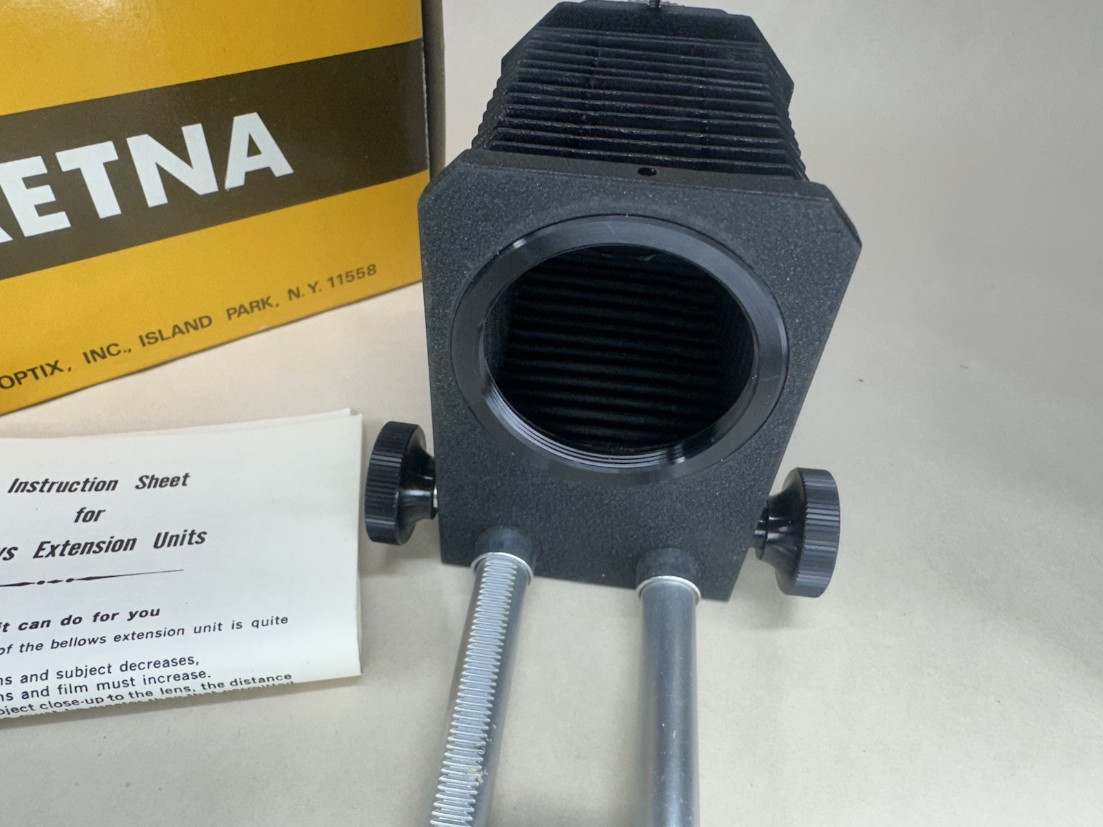 Aetna Dual Track Bellows for Pentax 35mm Film Camera Vintage Lens Adapter