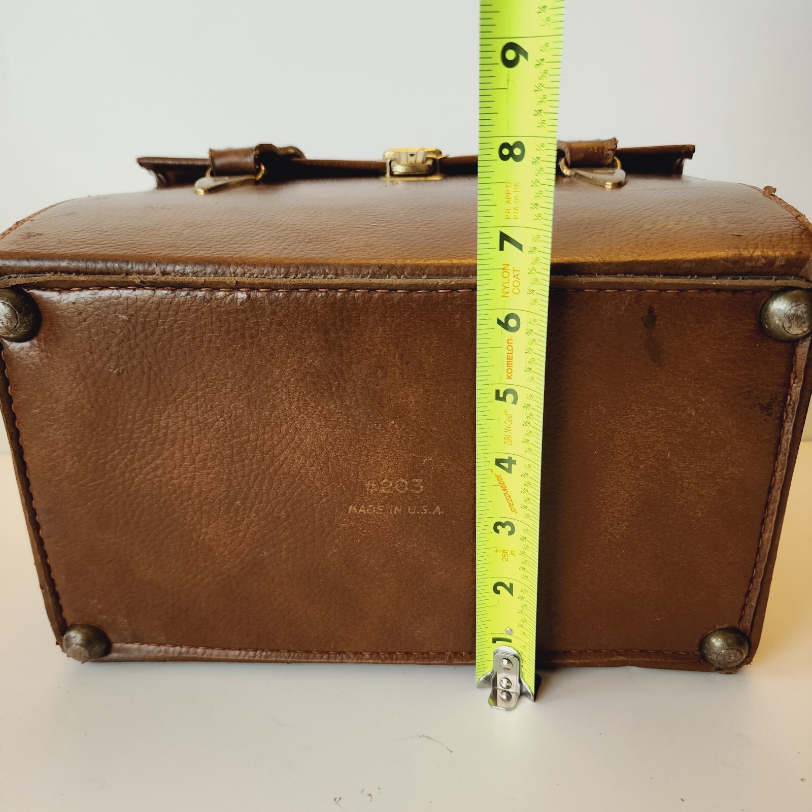 Vintage FOCAL Brown Leather Top & Front Opening Camera Case w/ KEY & Protectors!