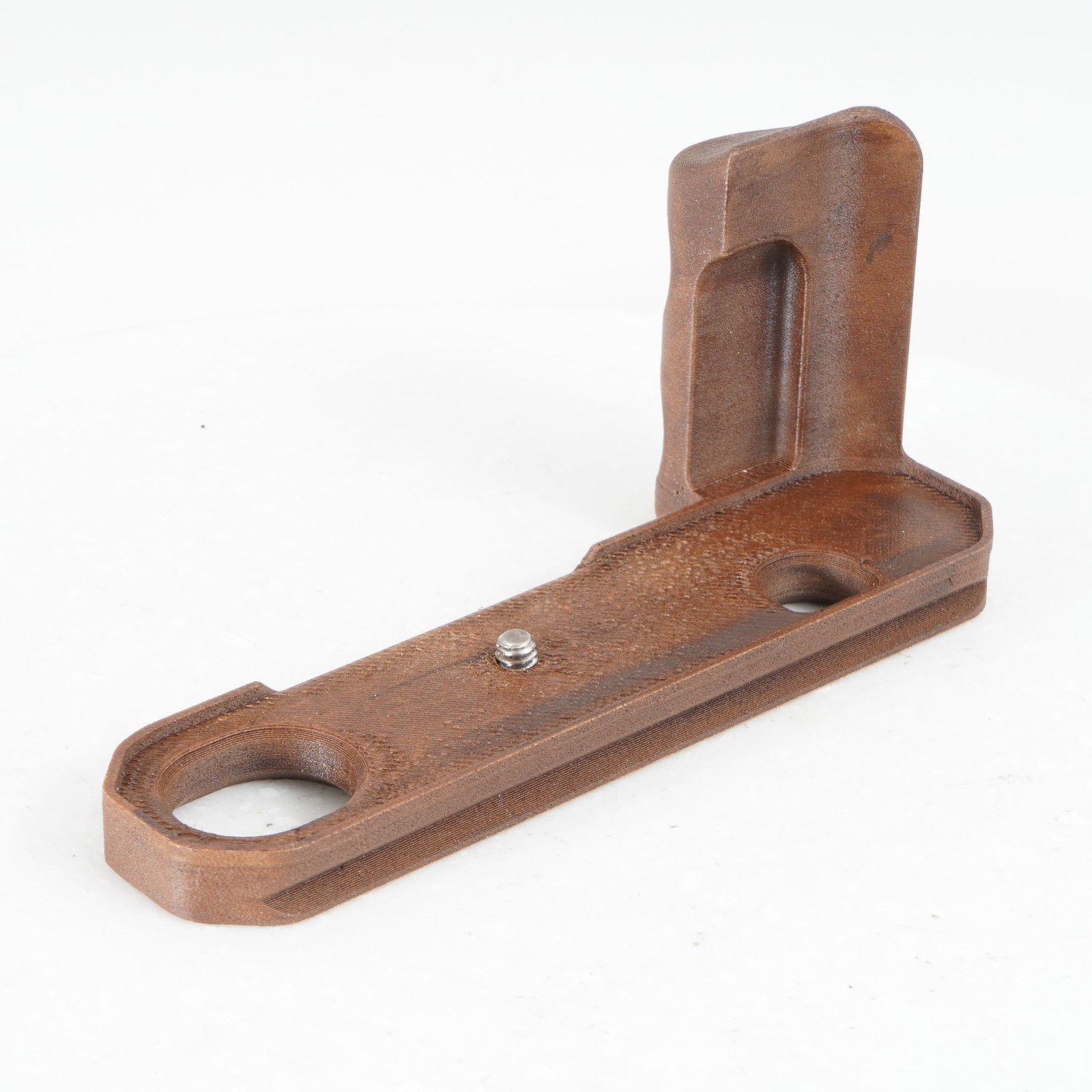 :(3D Printed) Wood Camera Hand Grip for Nikon F2 w/ Arca Swiss Mount