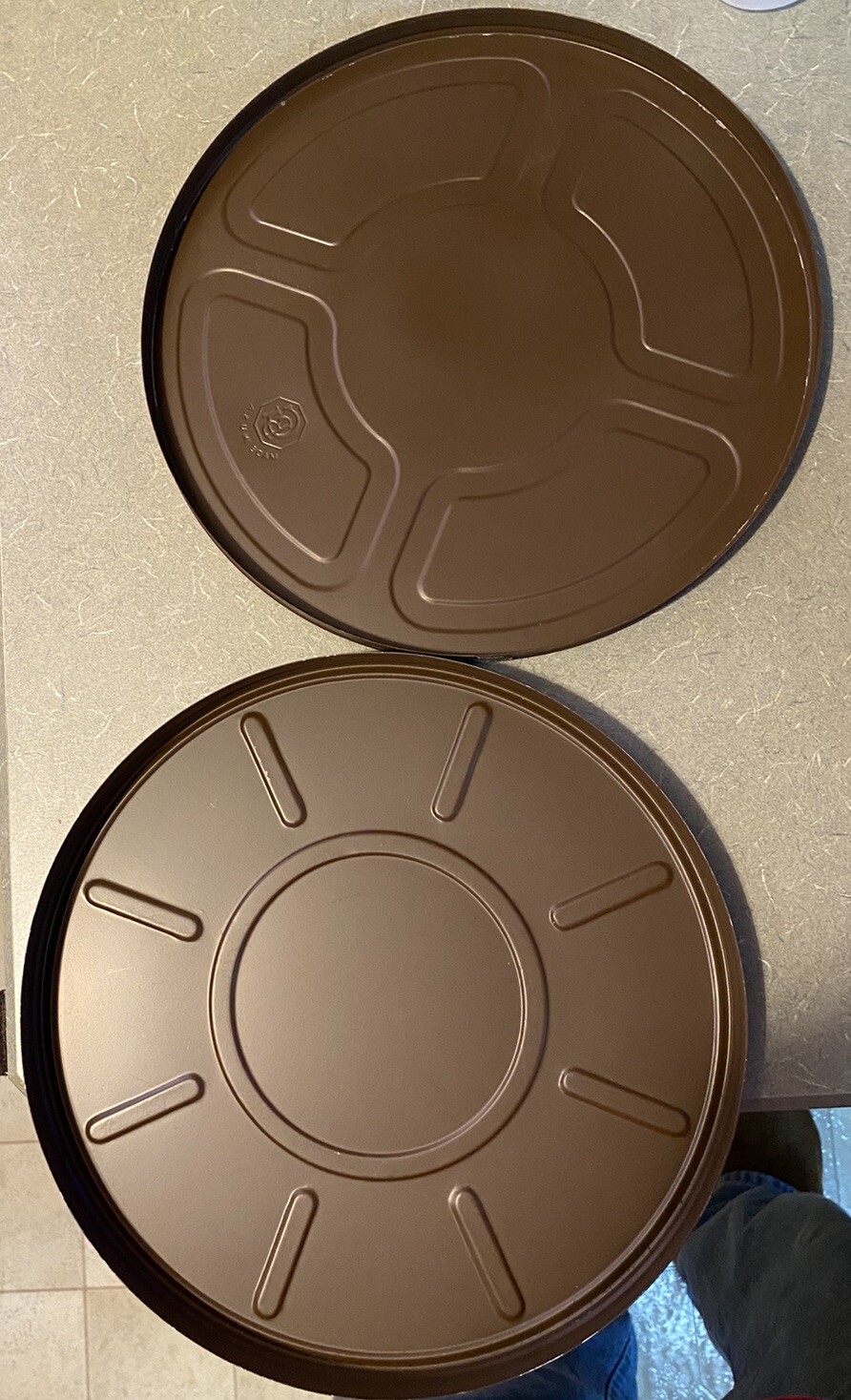 4 Vintage Goldberg Brothers metal Film Reel canisters.