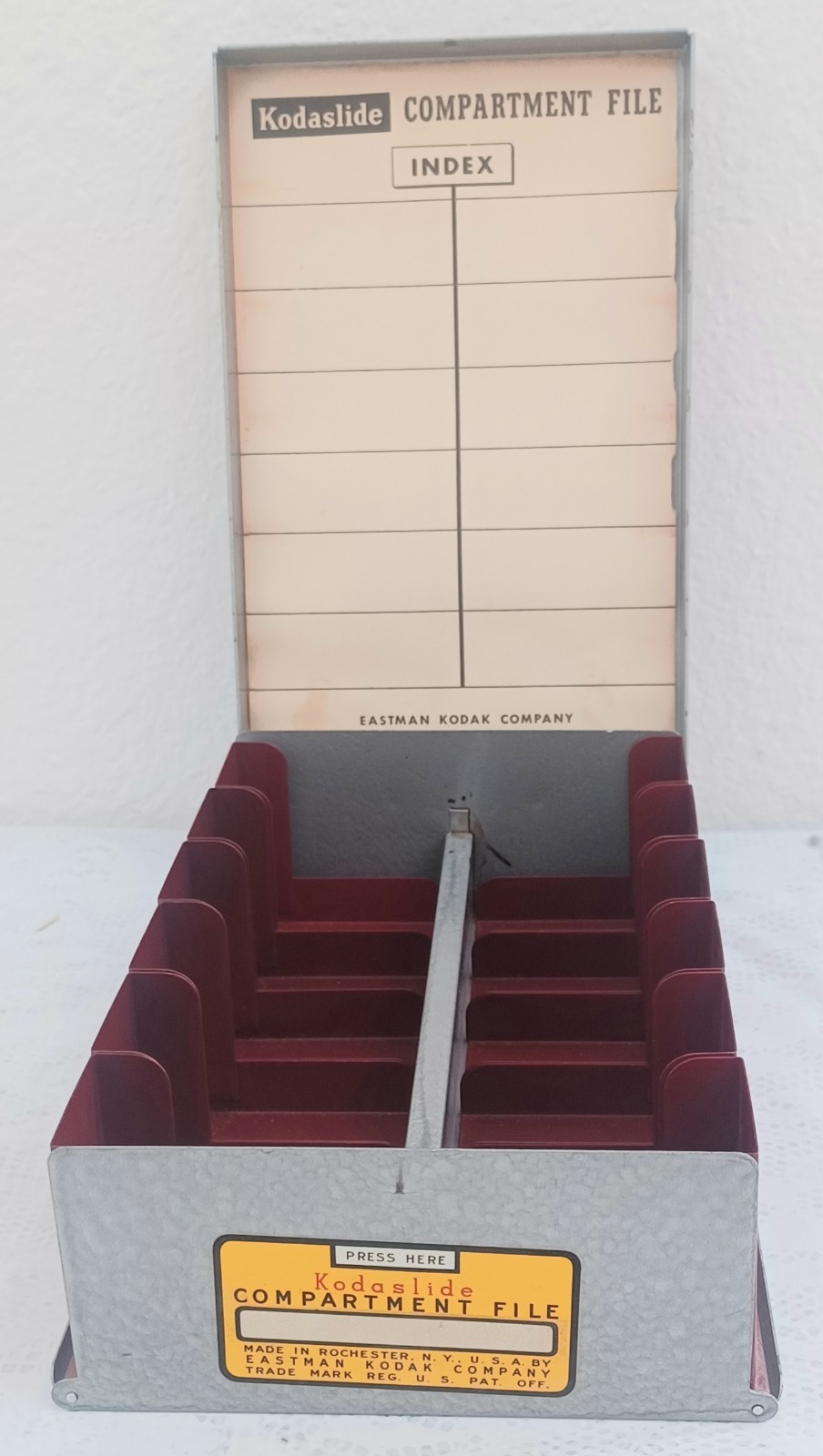 KODAK KODASLIDE 35mm Kodachrome Slide Compartment File Metal Box
