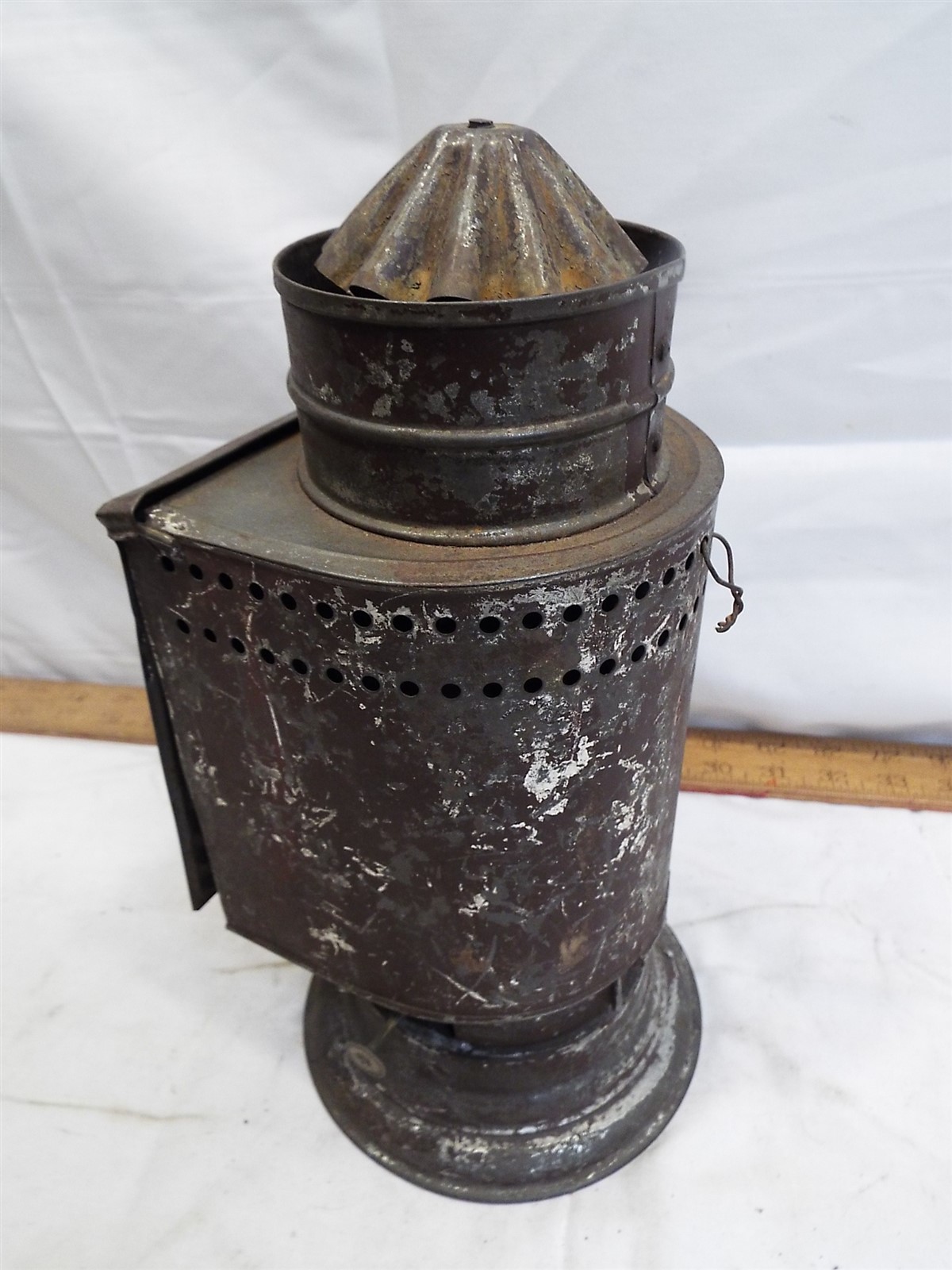 Kodak Dry Plate Lantern Dark Room Safe Light Tin Lamp Darkroom Photo Blue Lens