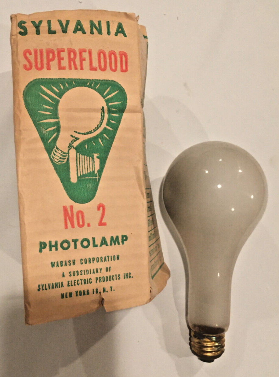 Sylvania Vintage Superflood Photo Lamps