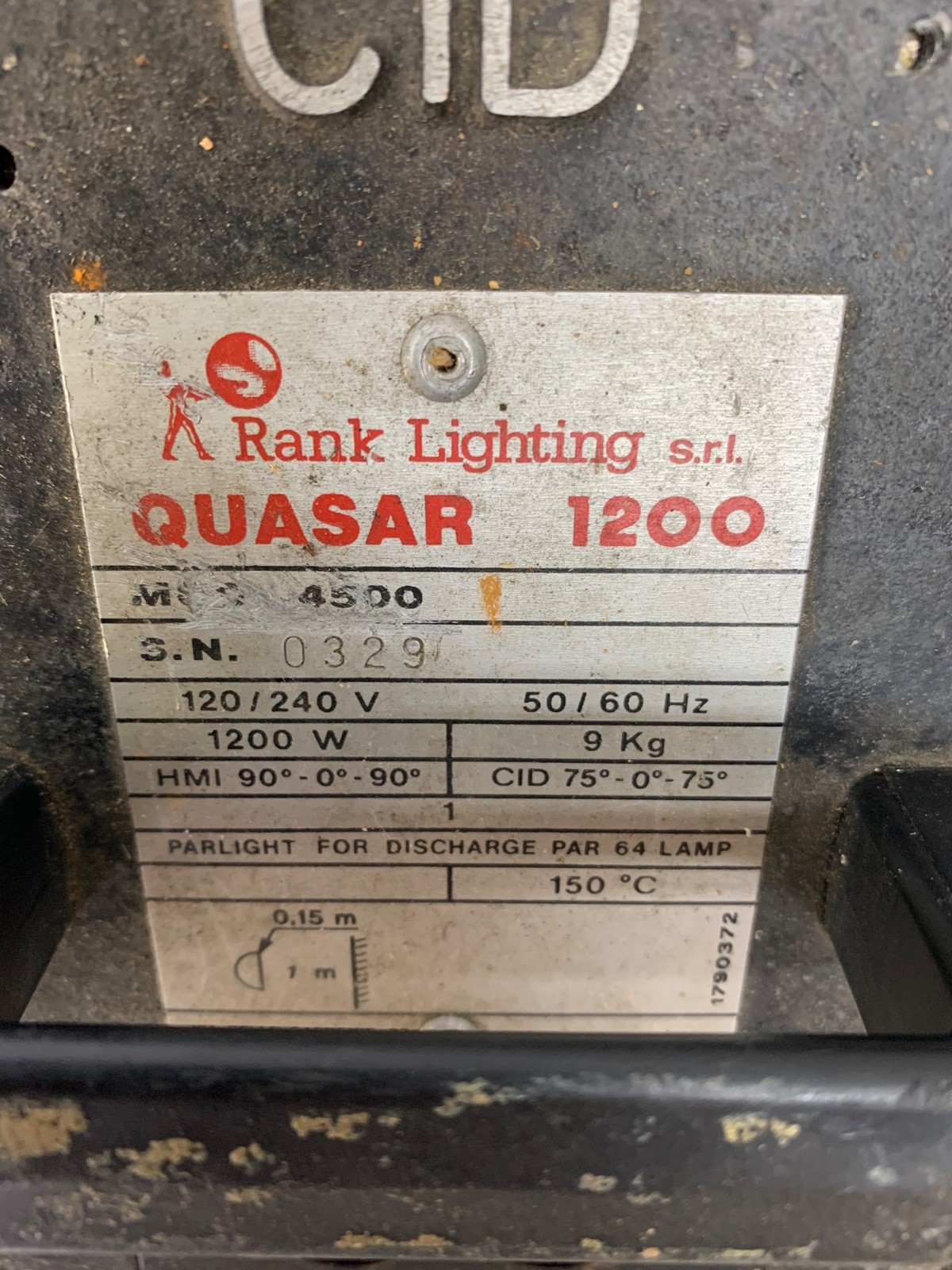 Vintage Rank Lighting Quartz Color Quasar 1200 Film Studio Light