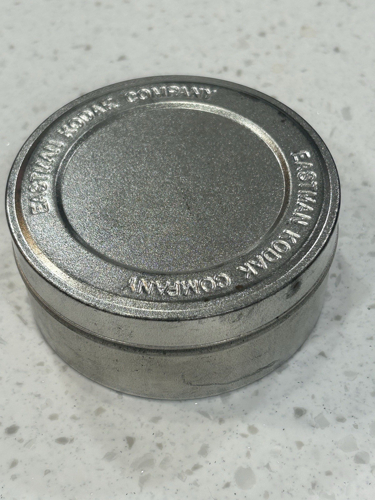 Vintage Film Roll Canister Silver Tin Metal Box Eastman Kodak Company 1970’s