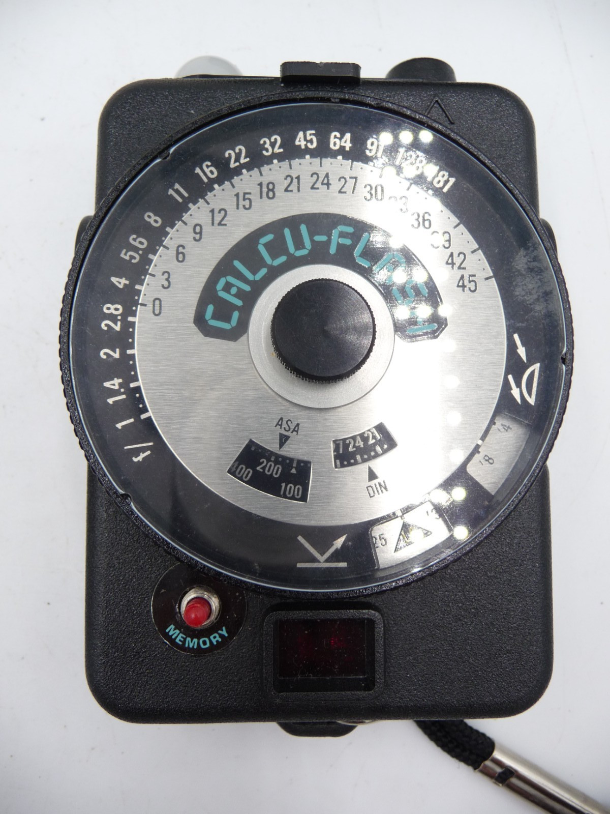 Lot of 3 Calcu-Flash meters, with manuals and one case, extra domes