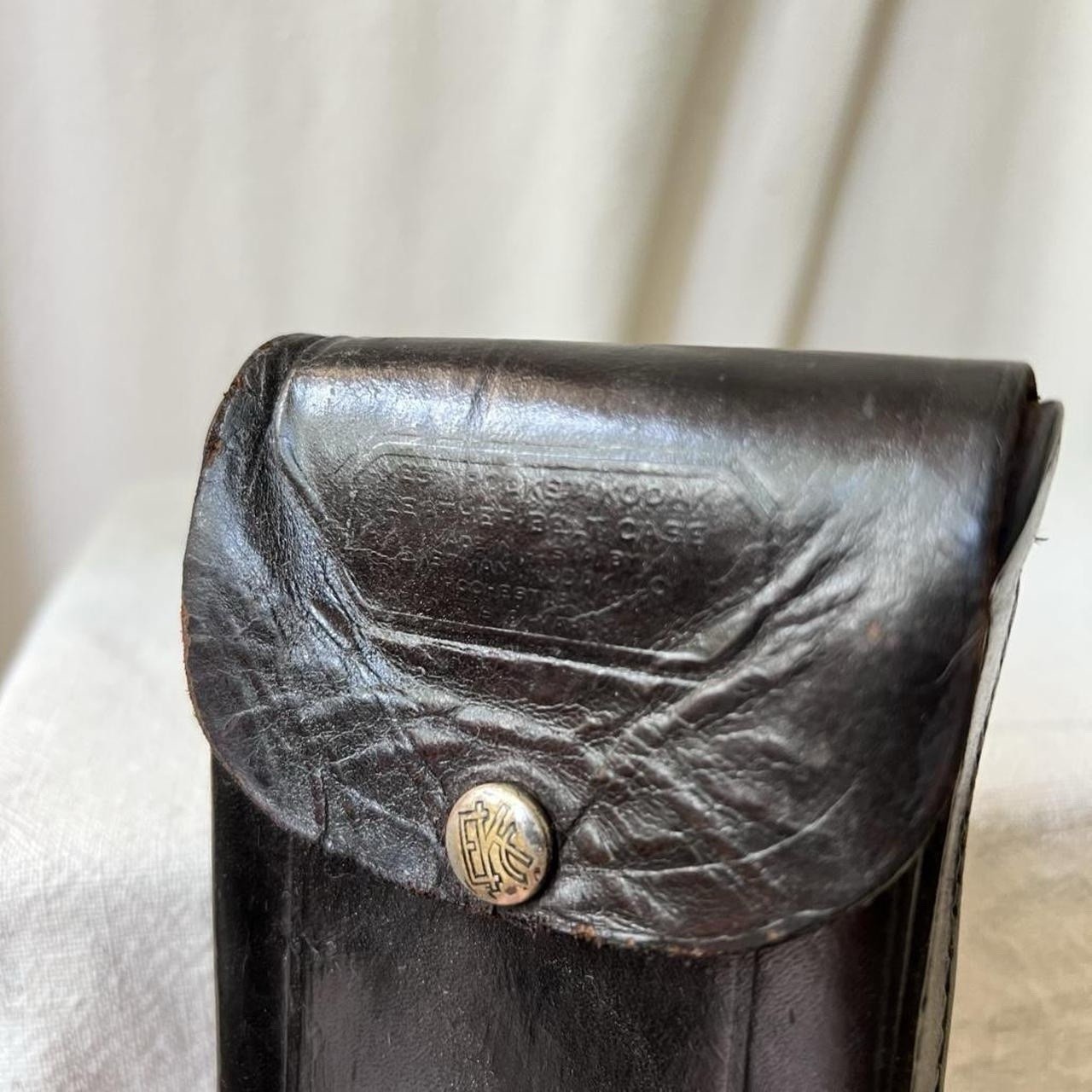 Early 1900s Eastman Kodak Co. Dark Brown Leather Camera Belt Case