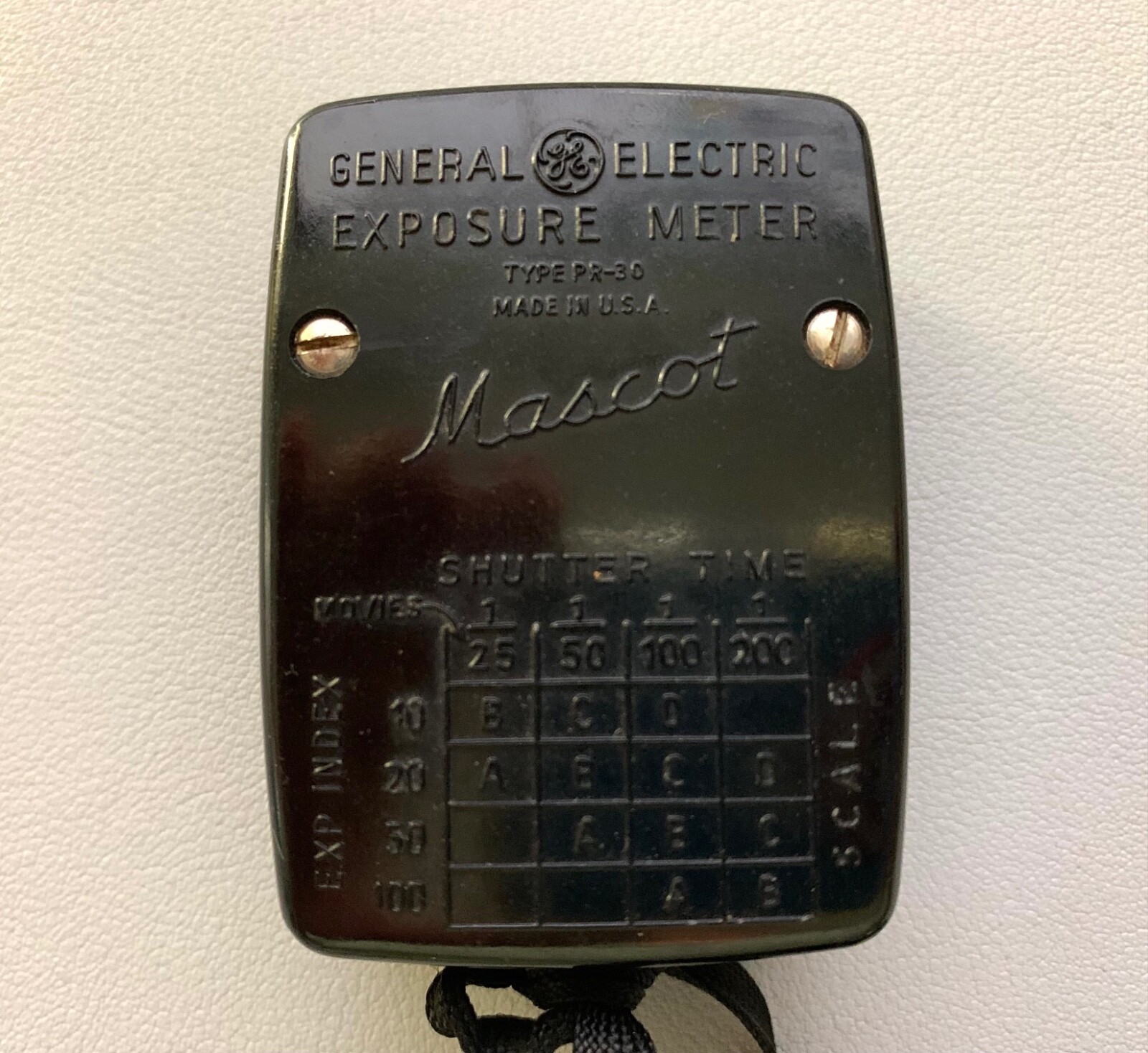 Vintage General Electric Mascot Light Exposure Meter PR 30 Bolex